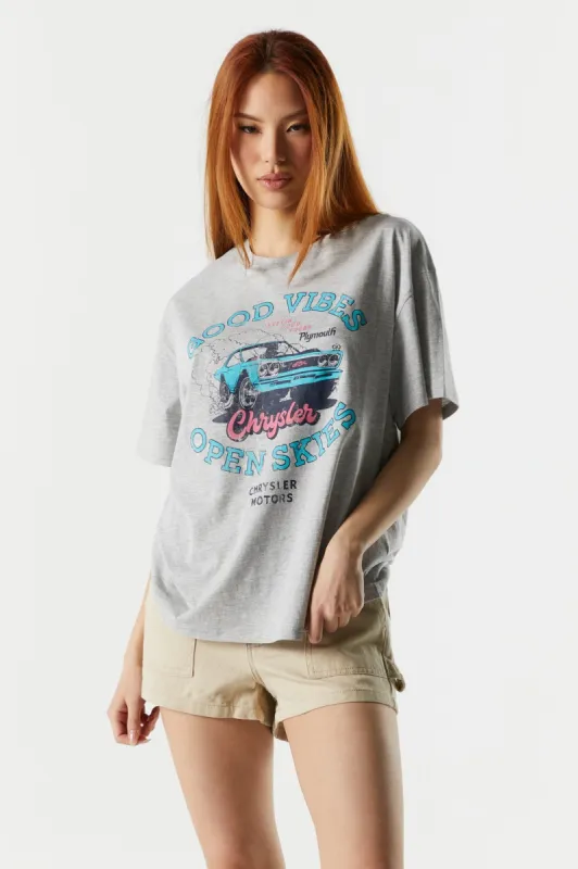 Chrysler Motors Graphic Boyfriend T-Shirt sold by Charlotte Russe