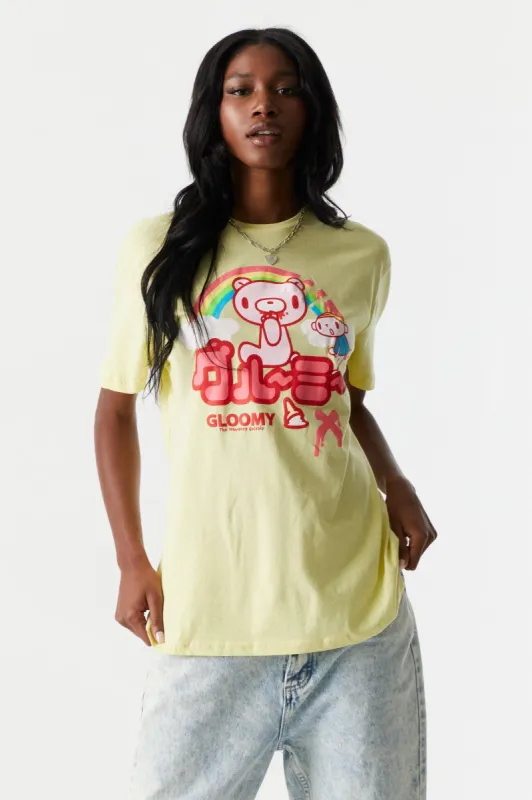 Gloomy Bear Graphic Oversized T-Shirt sold by Charlotte Russe