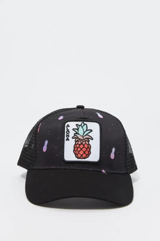 Pineapple Embroidered Baseball Hat sold by Charlotte Russe