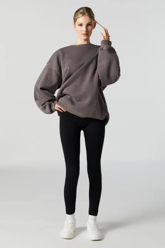 Black High Rise Ribbed Legging sold by Charlotte Russe