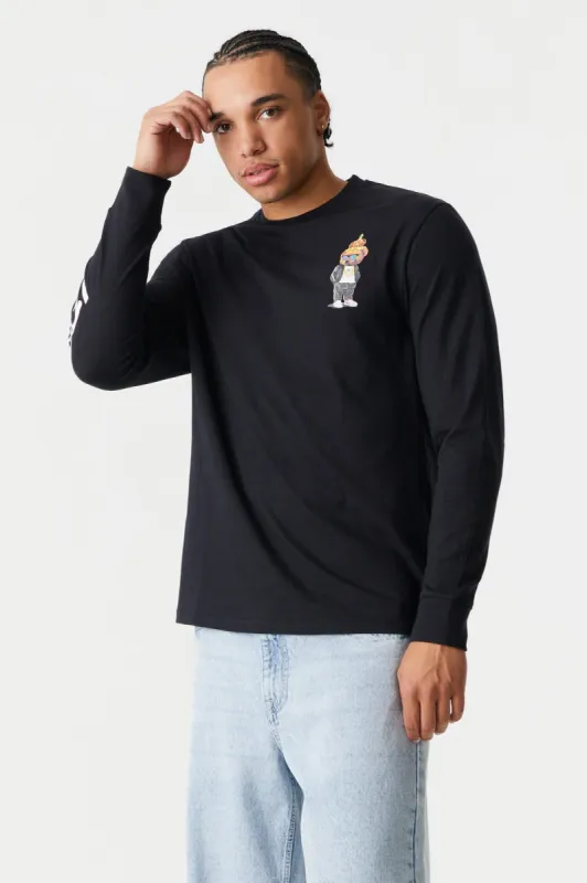 Legendary Bear Graphic Long Sleeve Top sold by Charlotte Russe