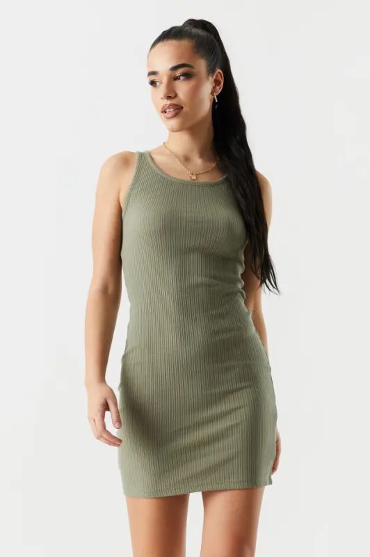 Ribbed Round Neck Bodycon Dress sold by Charlotte Russe