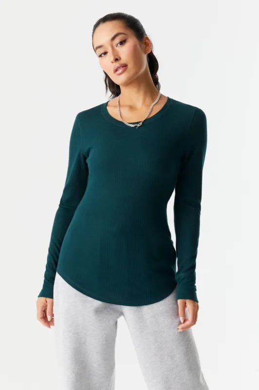 Thermal Long Sleeve Top sold by Charlotte Russe
