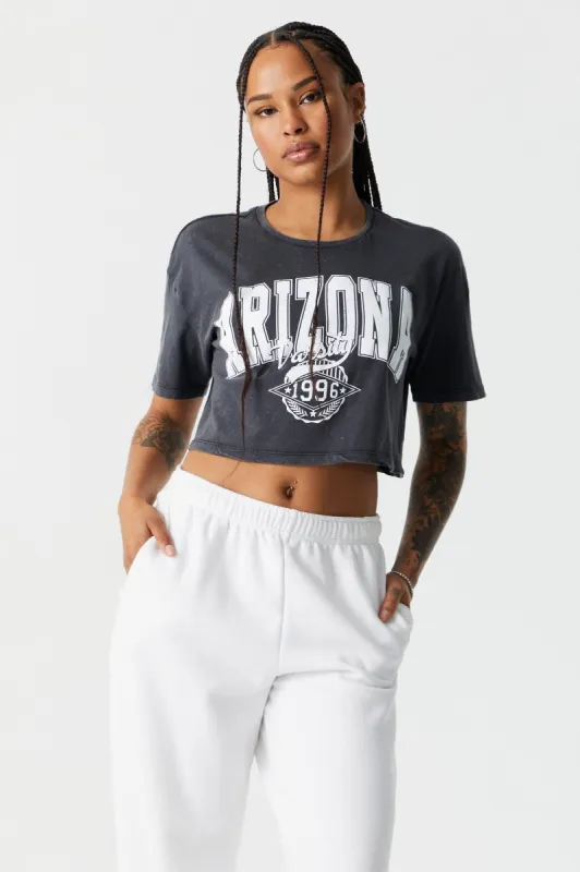 Arizona Graphic Boxy Skimmer T-Shirt sold by Charlotte Russe