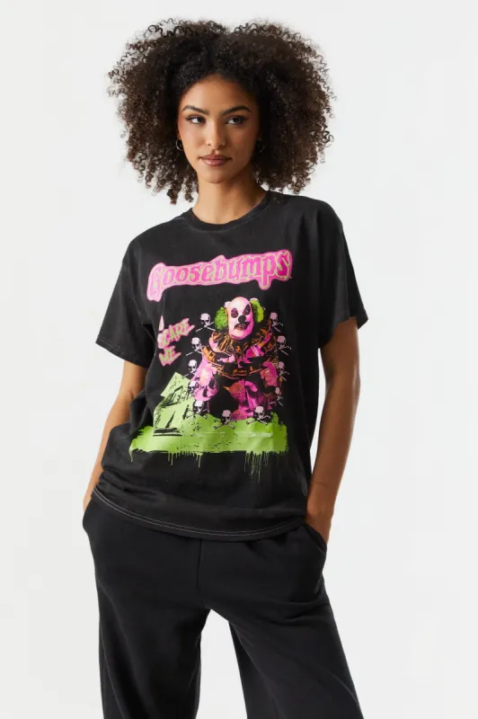 Goosebumps Clown Graphic Boyfriend T-Shirt sold by Charlotte Russe