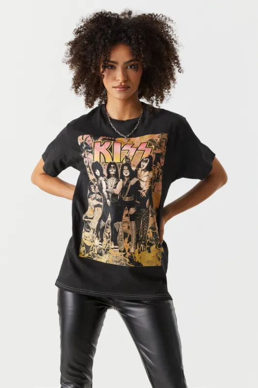 KISS Graphic Boyfriend T-Shirt sold by Charlotte Russe