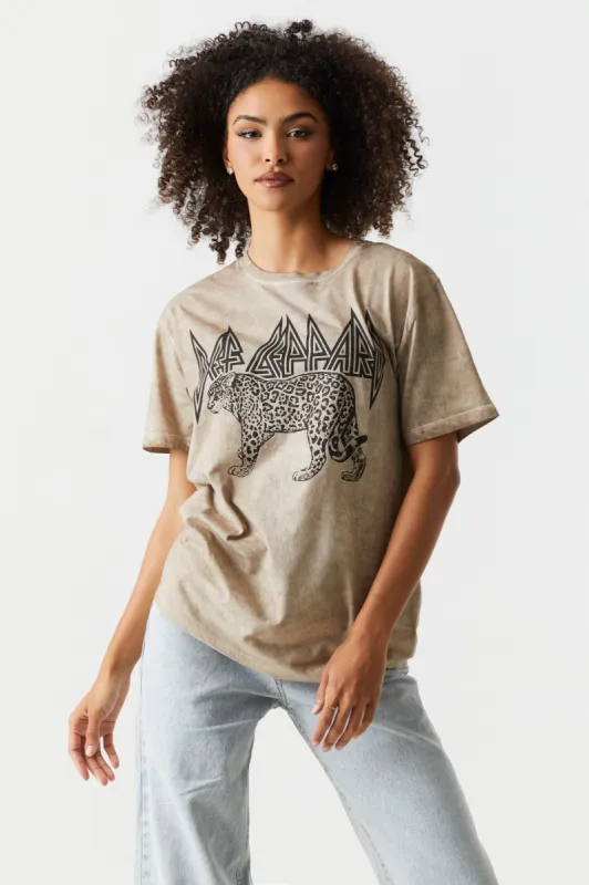 Def Leppard Graphic Boyfriend T-Shirt sold by Charlotte Russe