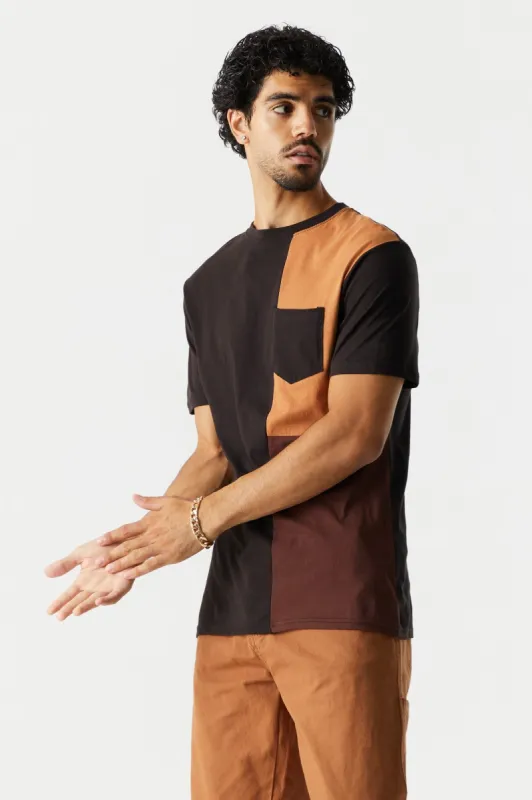 Colour Block Crew Neck T-Shirt sold by Charlotte Russe