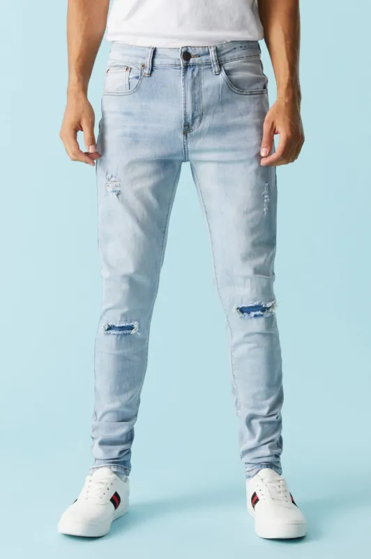Light Wash Distressed Skinniest Jean sold by Charlotte Russe