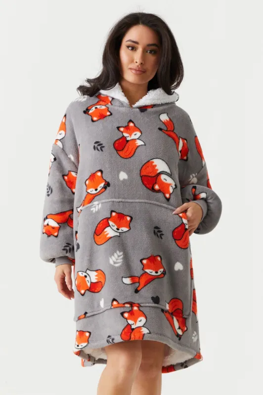 Sleeping Fox Print Humungo sold by Charlotte Russe