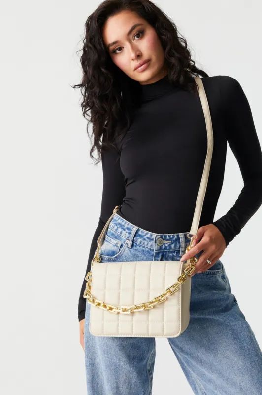 Chain Strap Quilted Shoulder Bag sold by Charlotte Russe