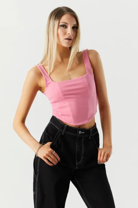 Jersey Corset Top sold by Charlotte Russe
