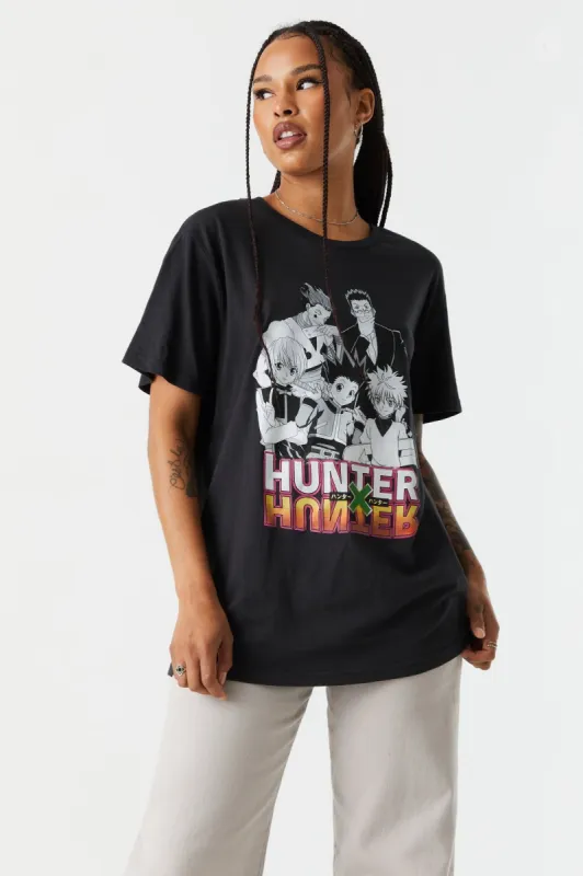 Hunter Hunter Graphic Boyfriend T-Shirt sold by Charlotte Russe