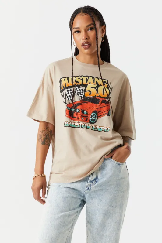 Mustang 5.0 Graphic Boyfriend T-Shirt sold by Charlotte Russe