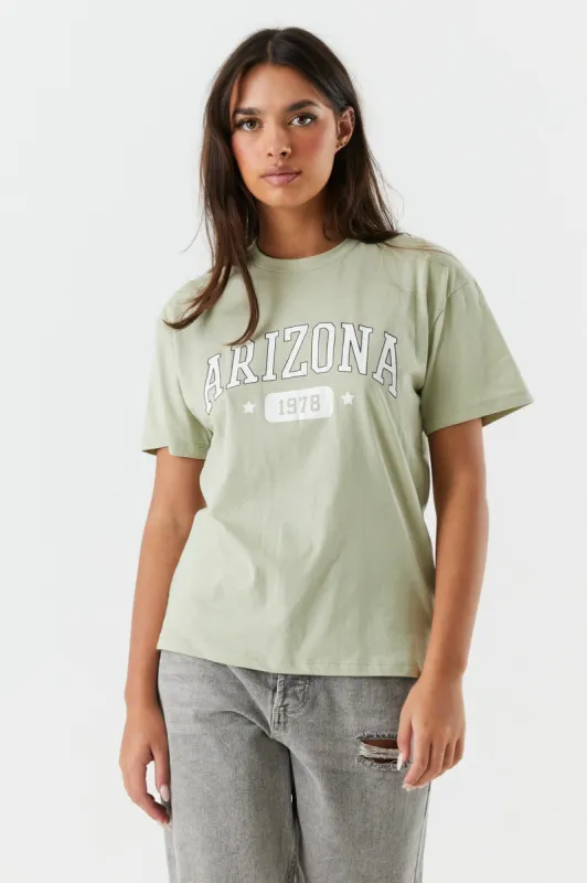 Arizona Graphic Boyfriend T-Shirt sold by Charlotte Russe