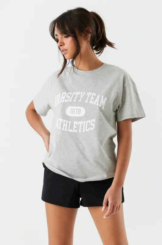 Varsity Team Graphic Boyfriend T-Shirt sold by Charlotte Russe