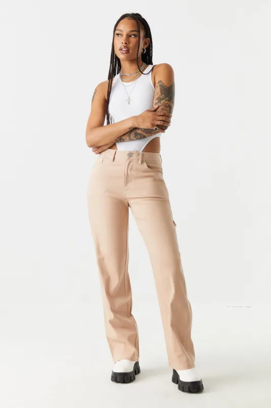 Tan Twill Carpenter Pant sold by Charlotte Russe