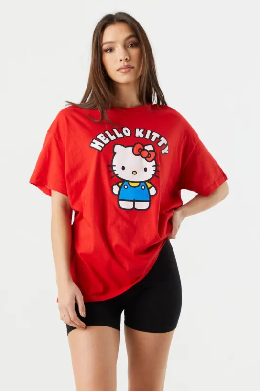 Red Hello Kitty Graphic Boyfriend T-Shirt sold by Charlotte Russe