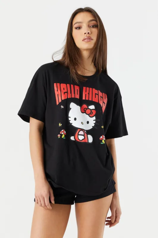 Black Hello Kitty Graphic Boyfriend T-Shirt sold by Charlotte Russe