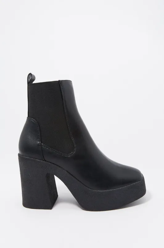 High Heel Platform Gore Boot sold by Charlotte Russe