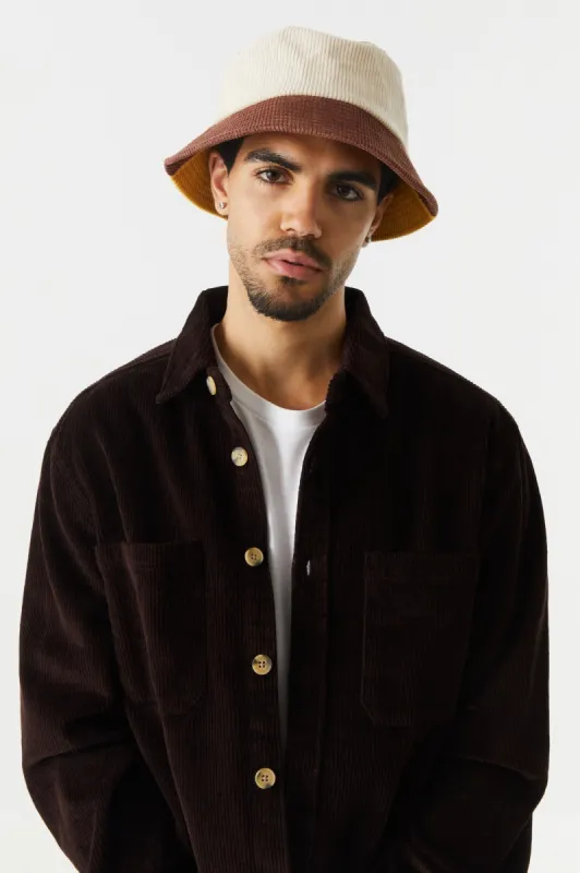 Colour Block Patchwork Corduroy Bucket Hat sold by Charlotte Russe