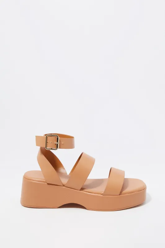 Platform Wedge Strappy Sandal sold by Charlotte Russe