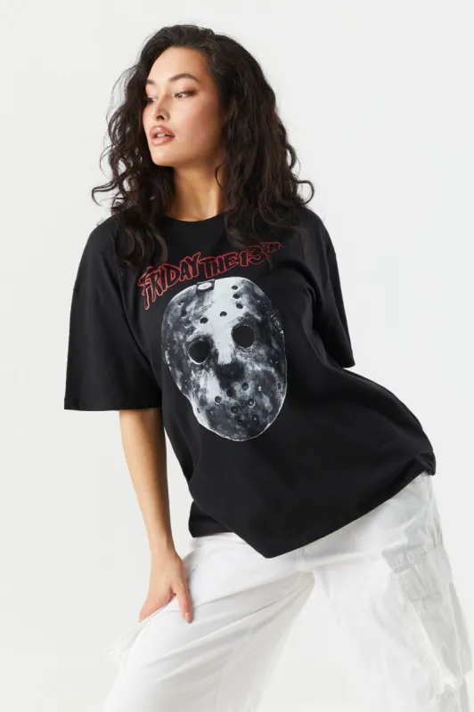 Friday the 13th Graphic Boyfriend T-Shirt sold by Charlotte Russe