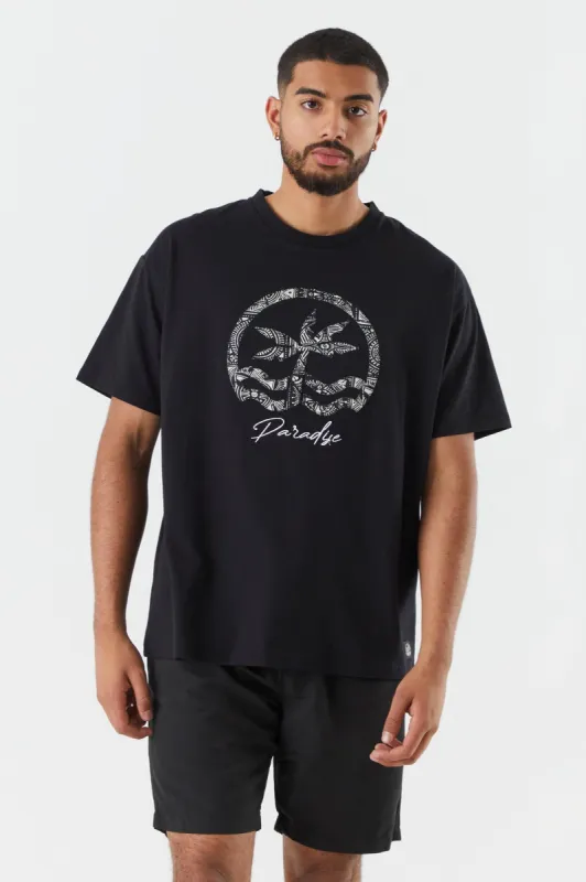 Paradise Tribal Graphic T-Shirt sold by Charlotte Russe