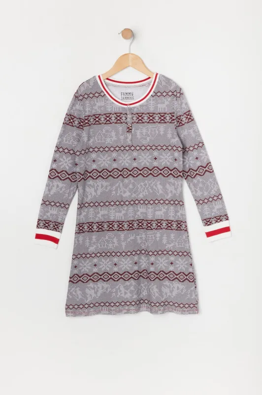 Matching the Family Fairisle Pajama Dress sold by Charlotte Russe