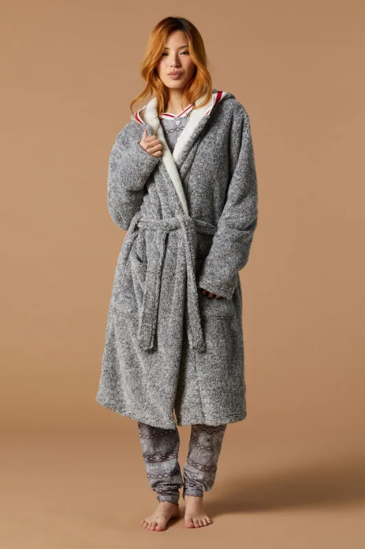 Unisex Matching the Family Heather Plush Robe sold by Charlotte Russe