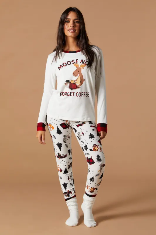 Matching the Family Wildlife 2 Piece Pajama Set sold by Charlotte Russe