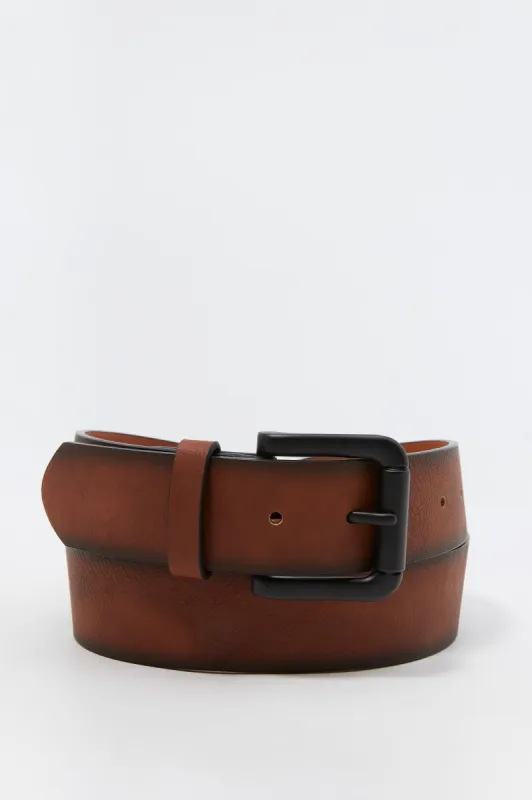 Square Buckle Brown Faux-Leather Belt sold by Charlotte Russe