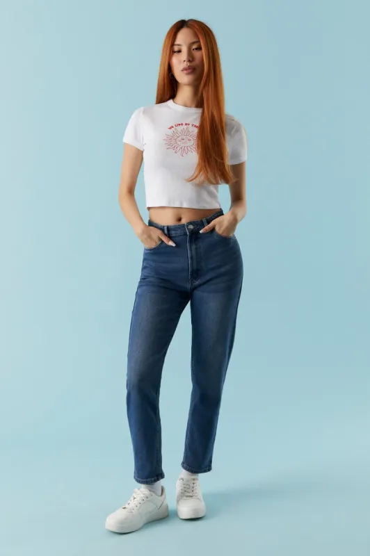 Refuge Beverly Hills Medium Wash Vintage Stretch Mom Jean sold by Charlotte Russe