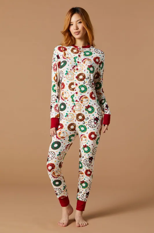 Unisex Matching the Family Holiday Donut Onesie sold by Charlotte Russe