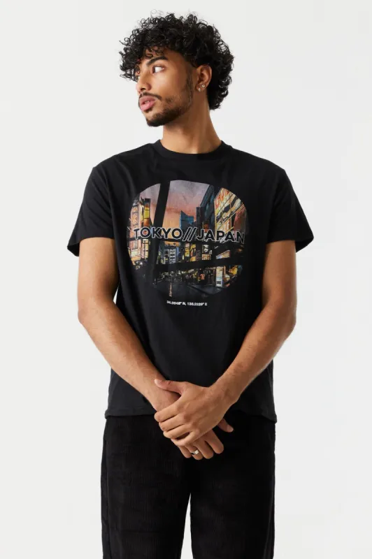 Tokyo Cityscape Graphic T-Shirt sold by Charlotte Russe