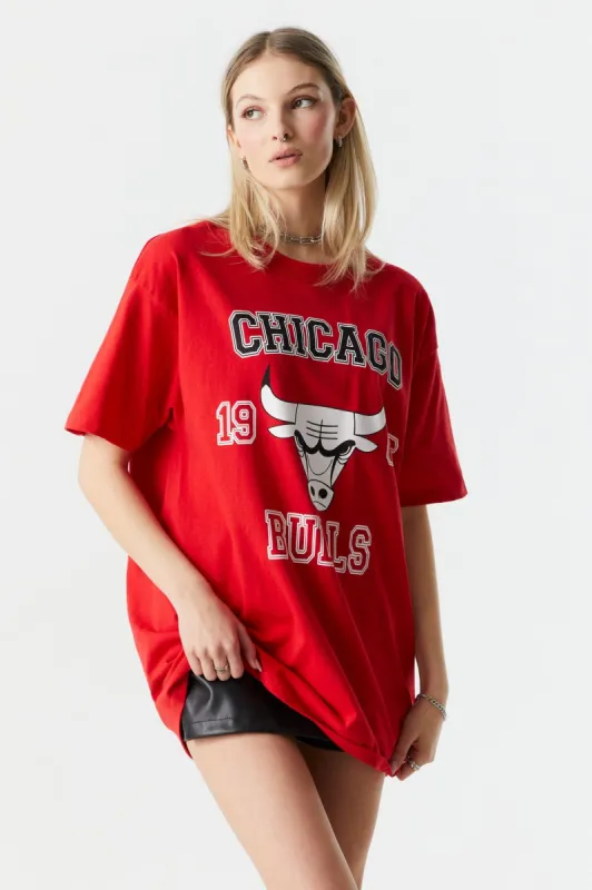 Chicago Bulls Graphic Boyfriend T-Shirt sold by Charlotte Russe