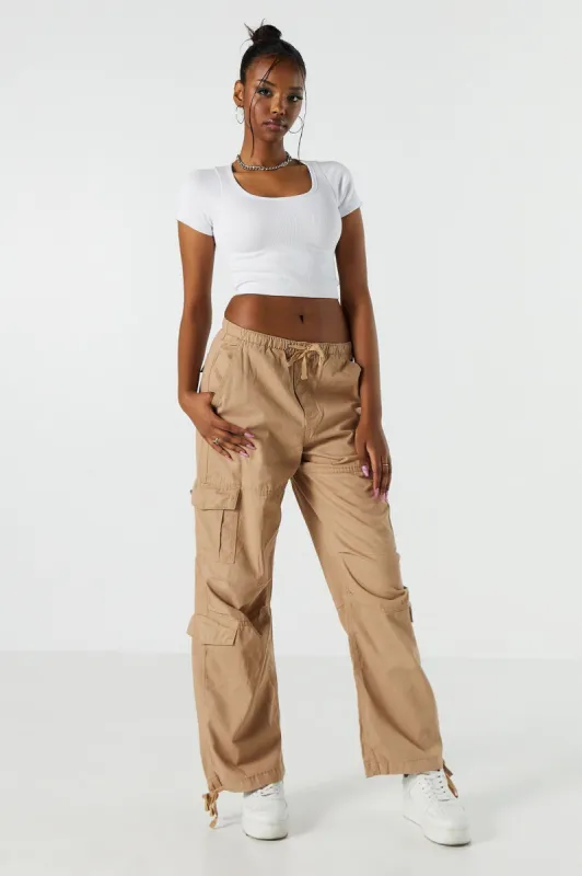 Multi Pocket Cargo Parachute Pant sold by Charlotte Russe