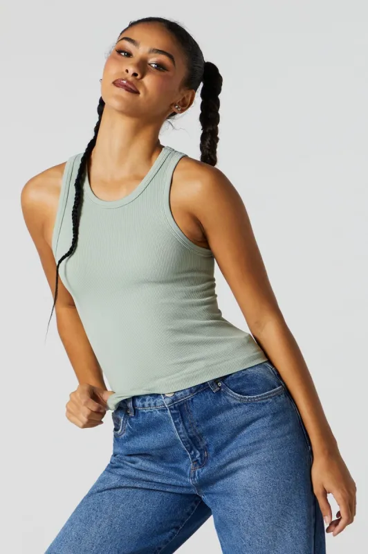 Colored Seamless Ribbed Tank sold by Charlotte Russe