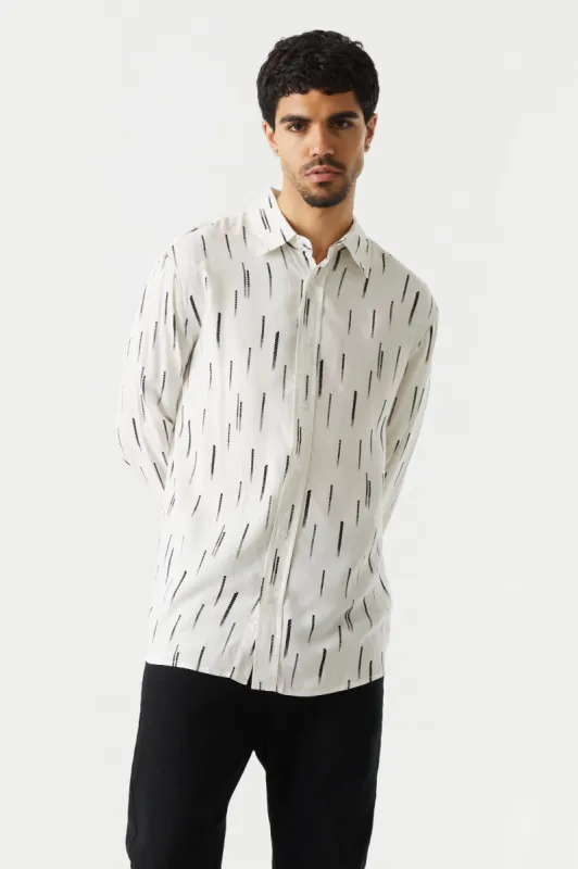 Vertical-Print-Button-Up-Shirt sold by Charlotte Russe