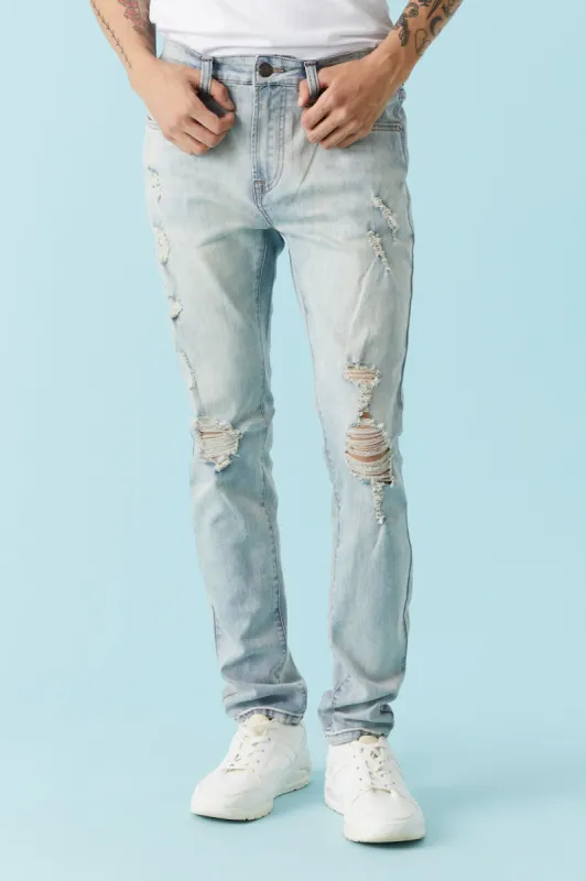 Distressed Light Wash Skinny Jean sold by Charlotte Russe