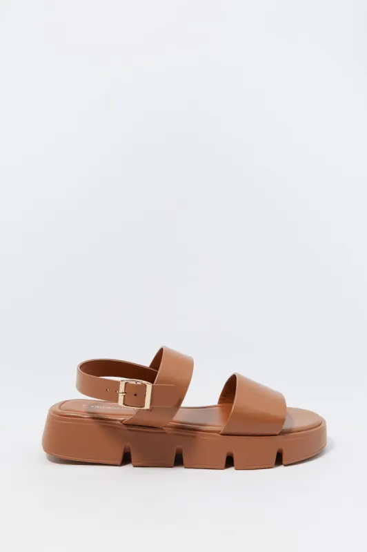 Wide Band Platform Sandal sold by Charlotte Russe