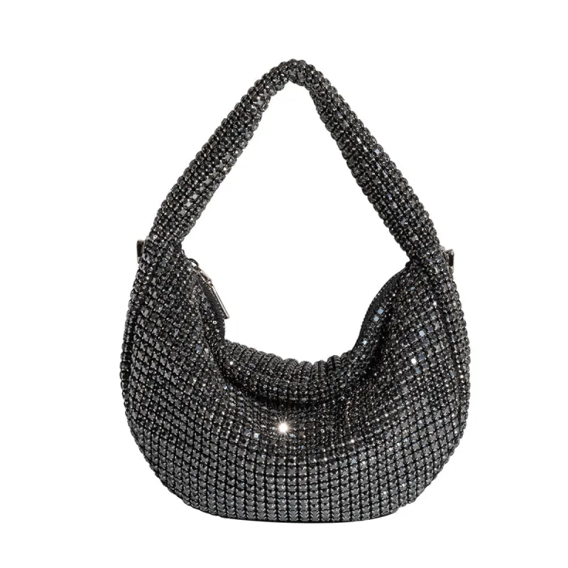 Milly Black Crystal Crossbody Bag sold by Charming Charlie