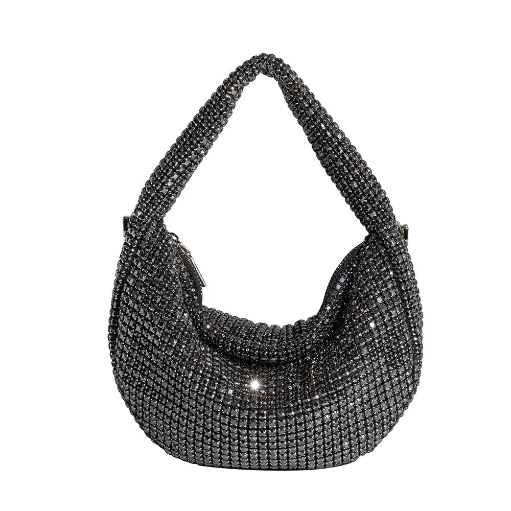 Milly Black Crystal Crossbody Bag sold by Charming Charlie