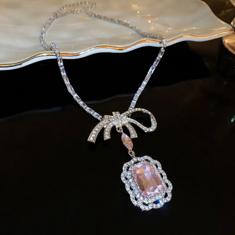 Alloy Crystal Geometric Pendant Necklace sold by Charming Charlie