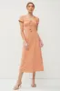 Be Cool Square Neck Short Sleeve Midi Dress sold by Charming Charlie
