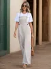 Tied Wide Leg Overalls with Pockets sold by Charming Charlie