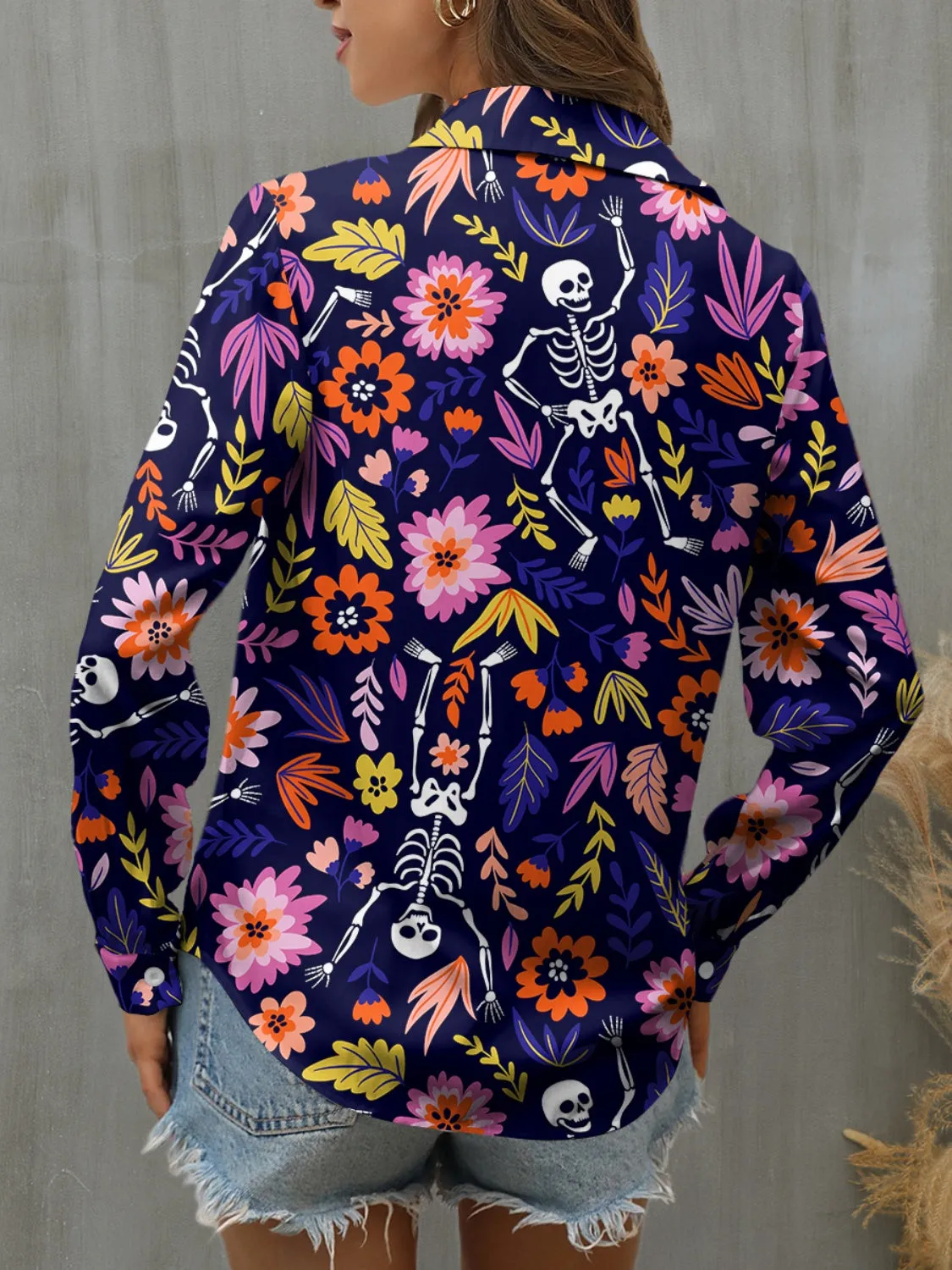 Printed Collared Neck Long Sleeve Shirt sold by Charming Charlie product image thumbnail 2
