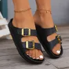 Double Buckle Open Toe Sandals sold by Charming Charlie