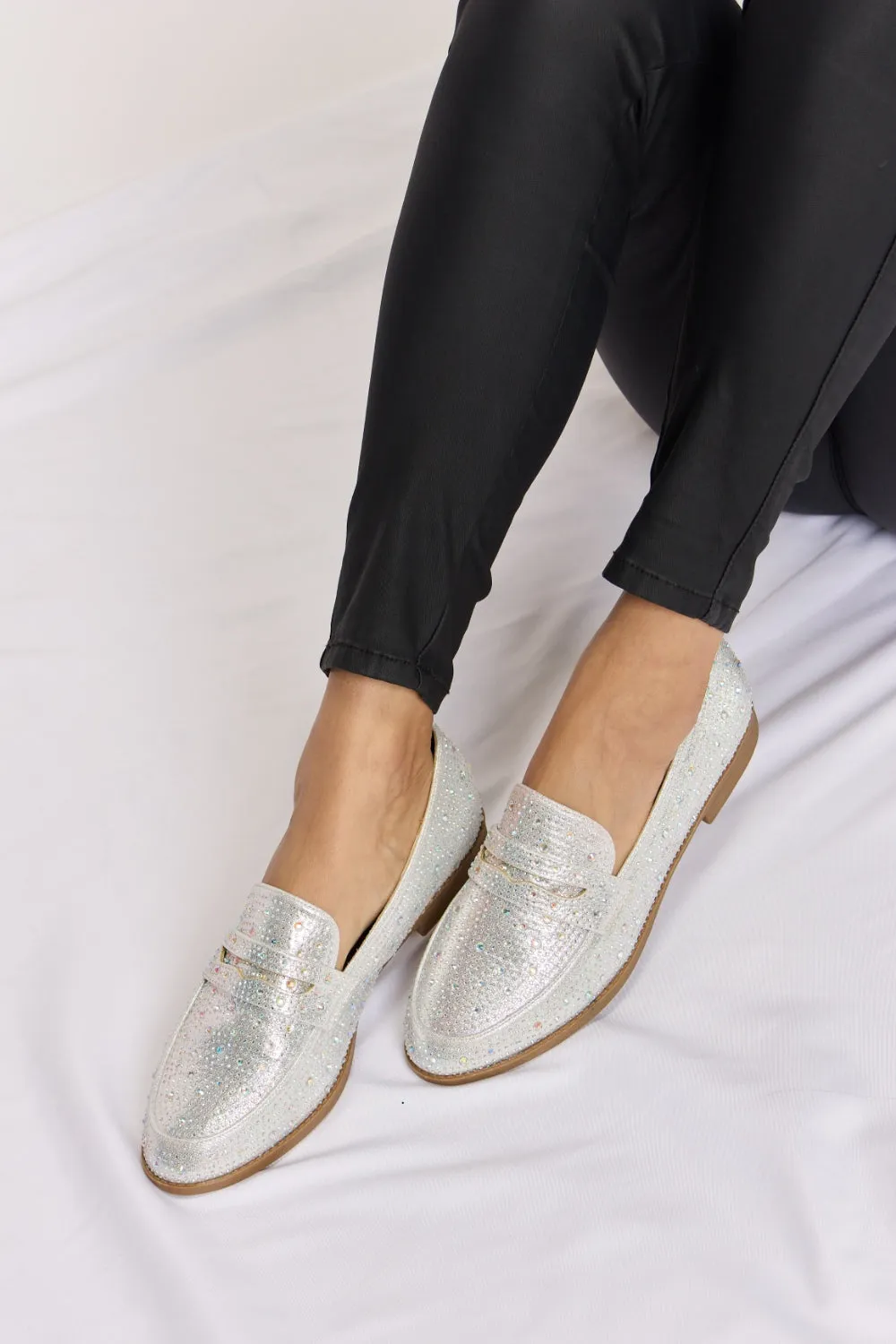 Forever Link Rhinestone Point Toe Loafers sold by Charming Charlie product image thumbnail 4