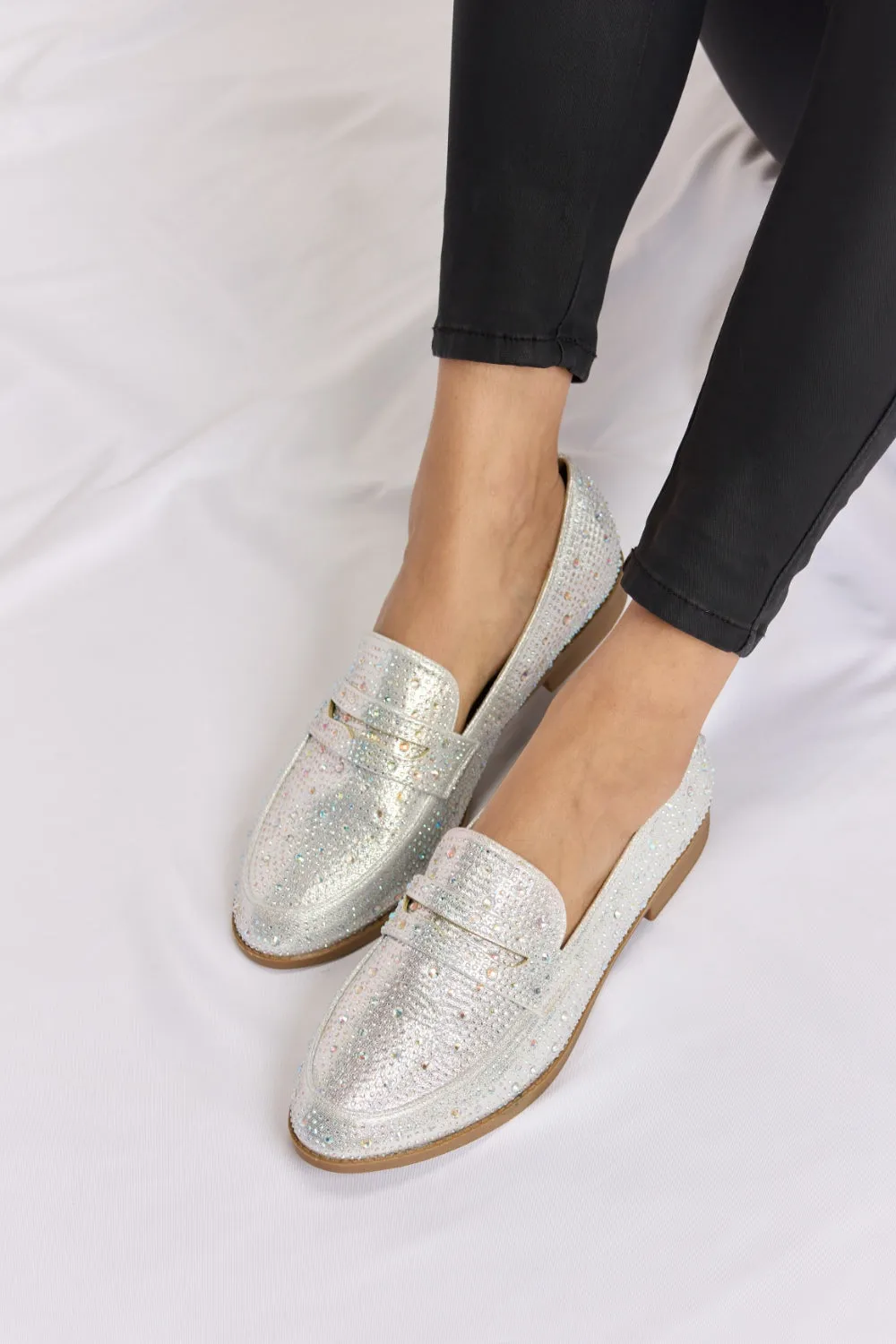 Forever Link Rhinestone Point Toe Loafers sold by Charming Charlie product image thumbnail 3